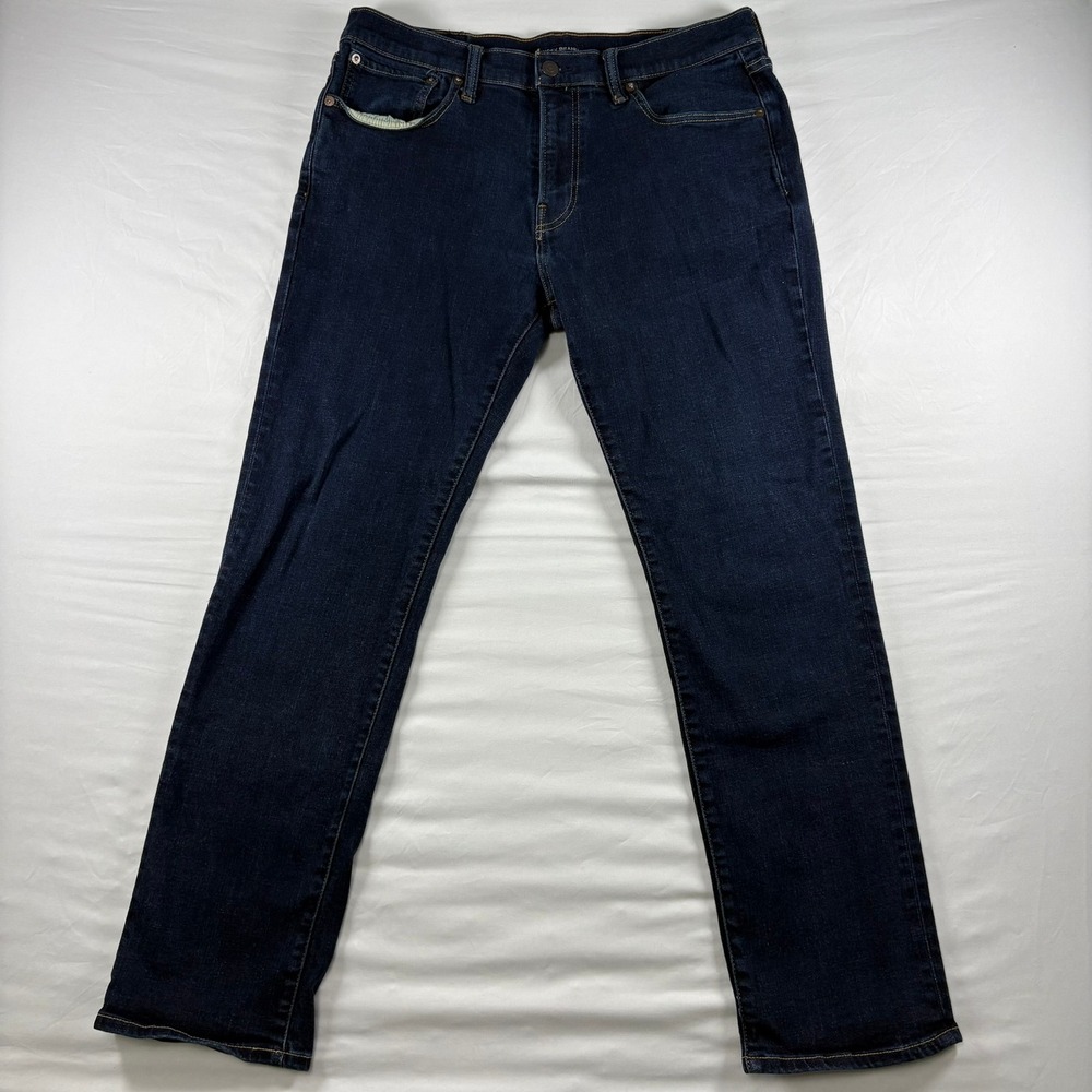 Lucky Brand 223 Straight Jeans Mens 33x32 Dark Blue Indigo Stretch 7M13010 HULA